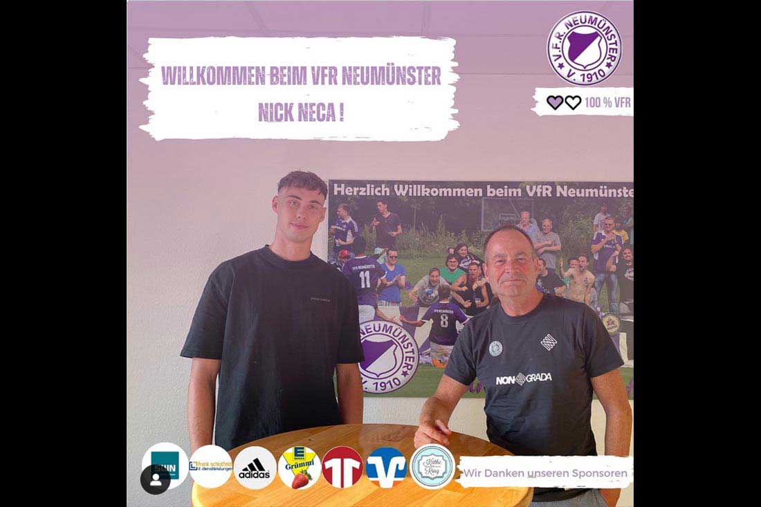 Rocco Leeser macht nächsten Transfer mit Nick Neca für VfR Neumünster