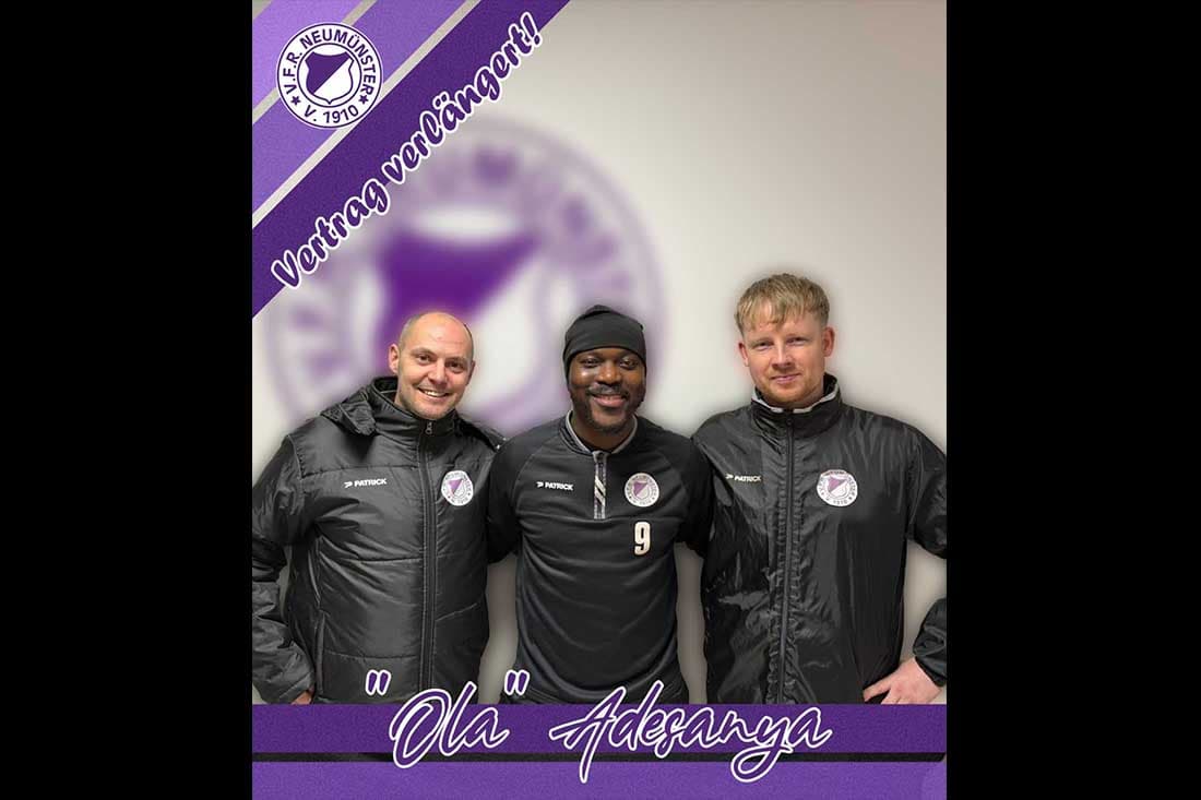 Moshood „Ola“ Adesanya verlängert beim VfR Neumünster