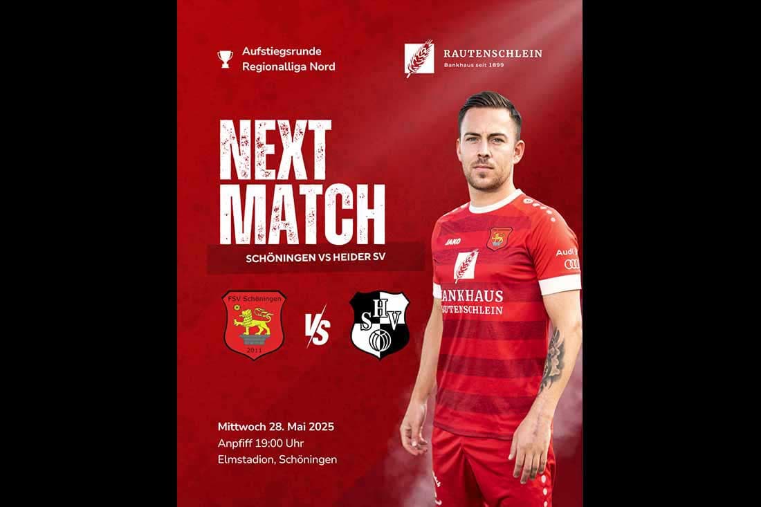 FSV Schöningen erwartet Rekordkulisse gegen den Heider SV