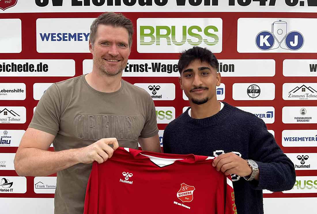 Kartik Sharma, Phil Wyludda und Jonas Dürr künftig im erweiterten Kader des SV Eichede