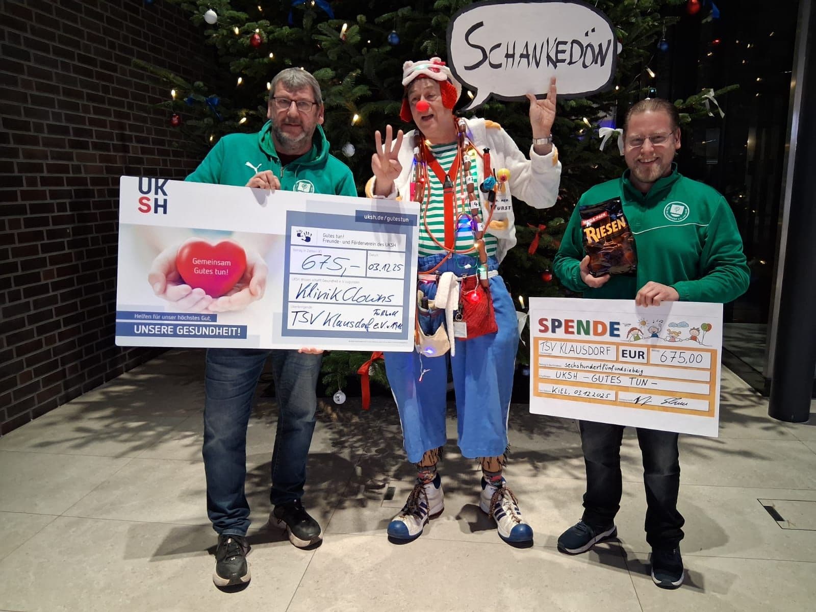 #GUTES TUN# – TSV Klausdorf spendet 675 Euro an die Klinik-Clowns des UKSH