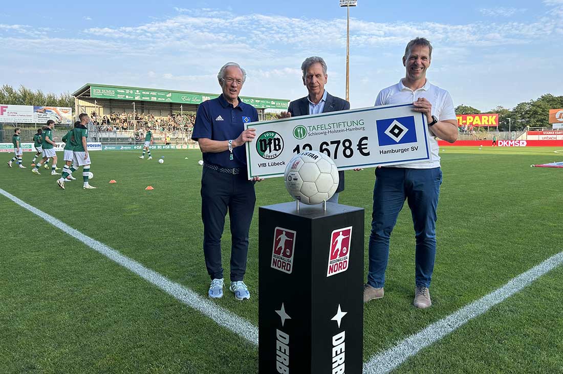VfB Lübeck und Hamburger SV mit Herz für das Tafelwesen