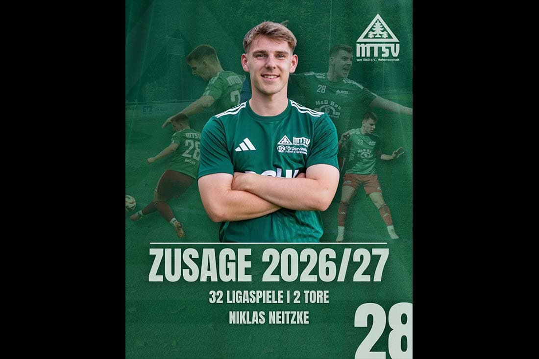 Niklas Neitzke bleibt dem MTSV Hohenwestedt erhalten