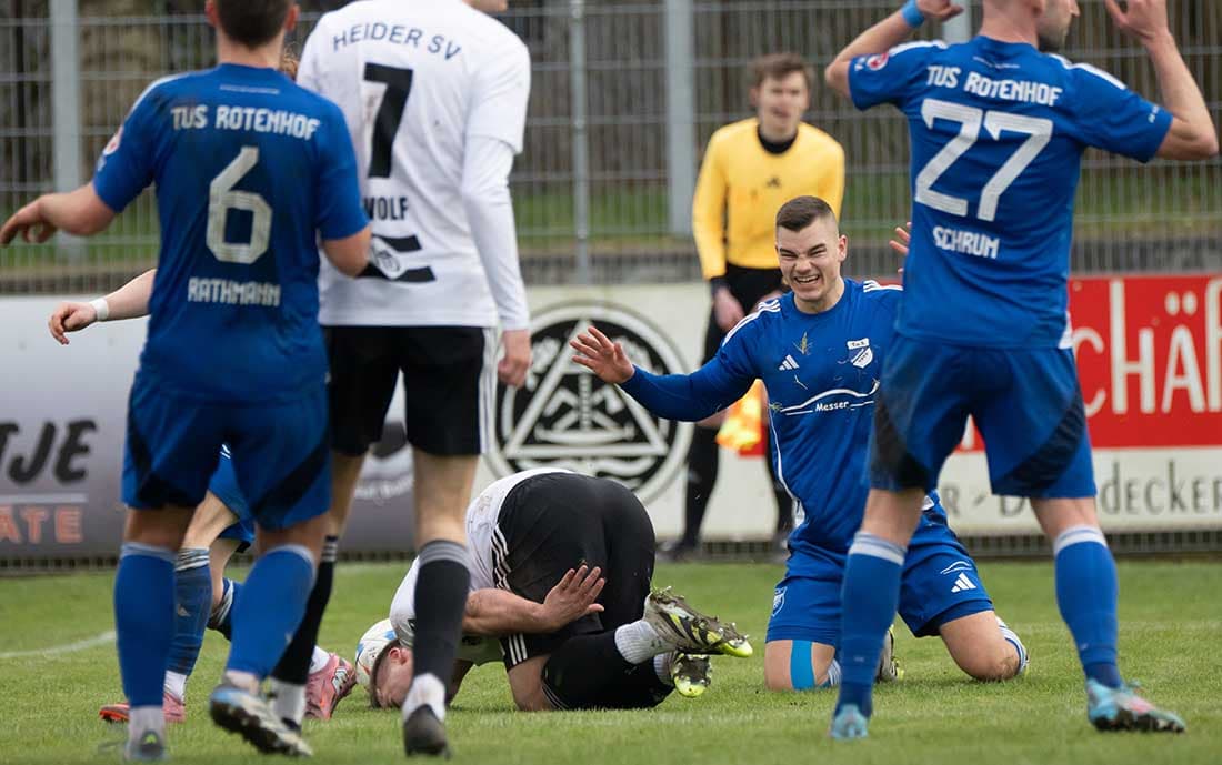 Der Heider SV hat das Siegen verlernt – Nur 2:2 gegen den TUS Rotenhof