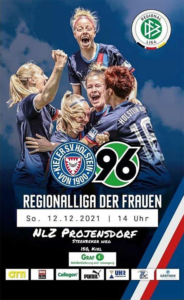 Plakat Frauen Holstein Kiel - Hannover 96. © Holstein Kiel