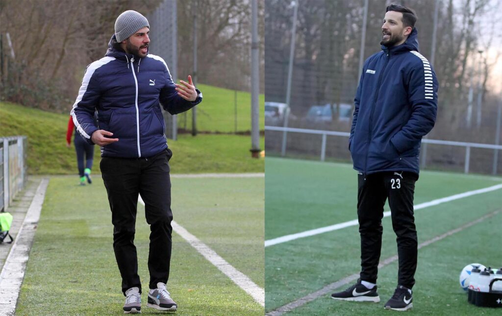 Tauschen Inter Türkspor und Kronshagen Onur Cokgez (li.) und Liridon Imeri. © Ismail Yesilyurt