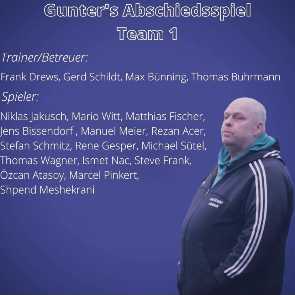 Gunter Zerbe Abschiedspiel Team 1. Quelle - SVE Comet-Liga