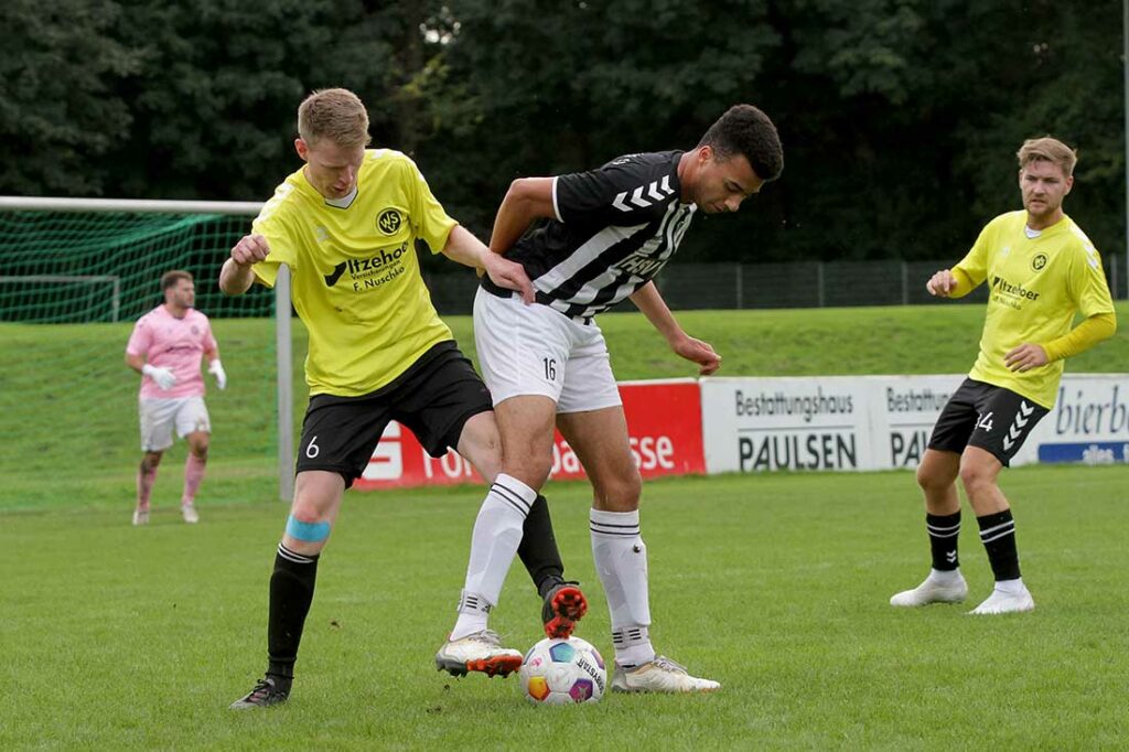 Florian Sossou (Heikendorfer SV) erzielte das 1:0 im zweiten Spiel der letzten Saison. © 2023 Ismail Yesilyurt