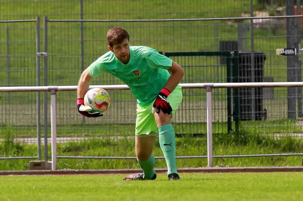 Nico Heuer (FSG Saxonia) war in den ersten 5 Spielen ein starker Rückhalt für sein neues Team. © 2023 Ismail Yesilyurt