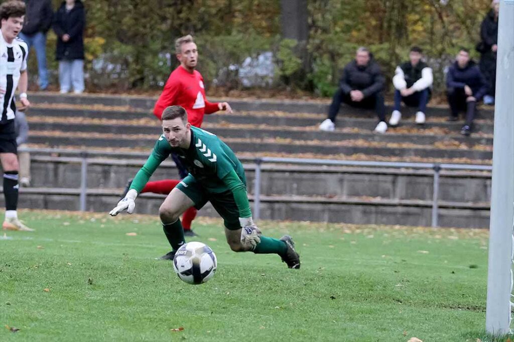 Mike Benecke (SG Oldenburg-Göhl) hat als Torwart zwar kein Gardemaß, hat aber in der Saison oft Größe auf dem Platz gezeigt. © 2024 Ismail Yesilyurt