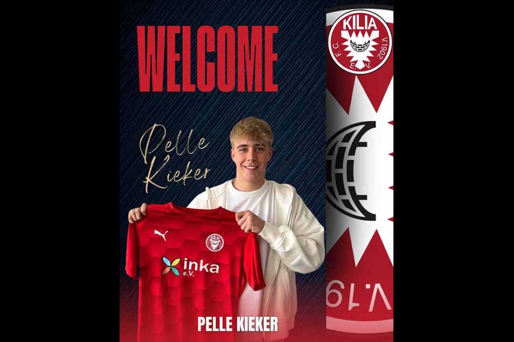 Pelle Kieker spielt kommende Saison beim FC Kilia Kiel. © 2025 Kilia Kiel