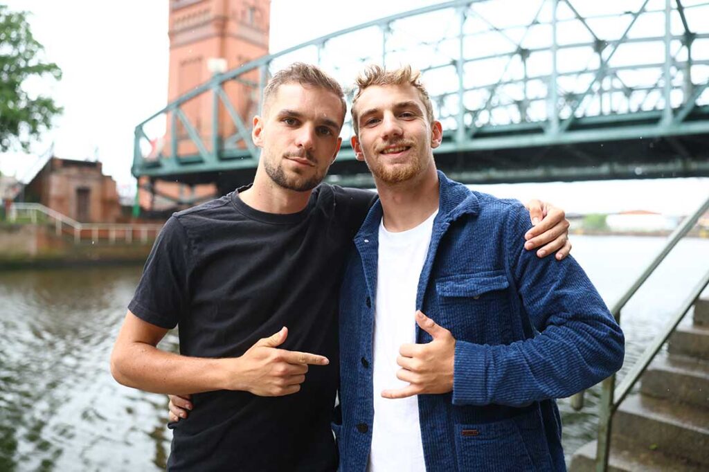 Julian und Philippe Markvoort (re.). © 2025 1. FC Phönix Lübeck