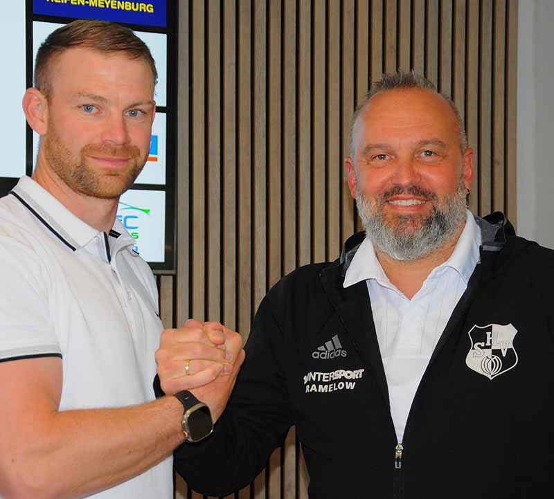 Leif Hahn und Geschäftsführer Andreas Meyenburg. © 2025 Heider SV Liga GmbH