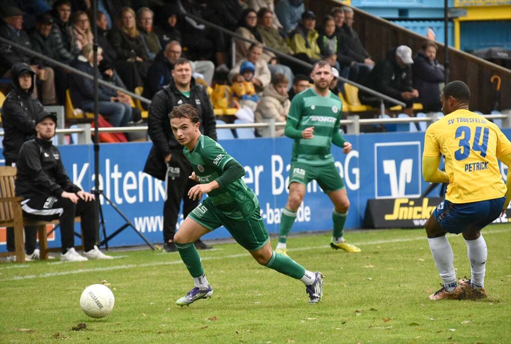 Tom Zarpe vom PSV Neumünster. © 2025 Olaf Wegerich