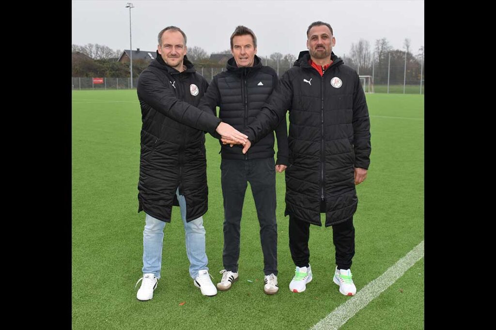 Bleiben weiterhin am Ball für die Probsteier SG - Thomas Bohrmann (li.), Uli Schröder und Reza Jalali (re.). © 2025 Probsteier SG