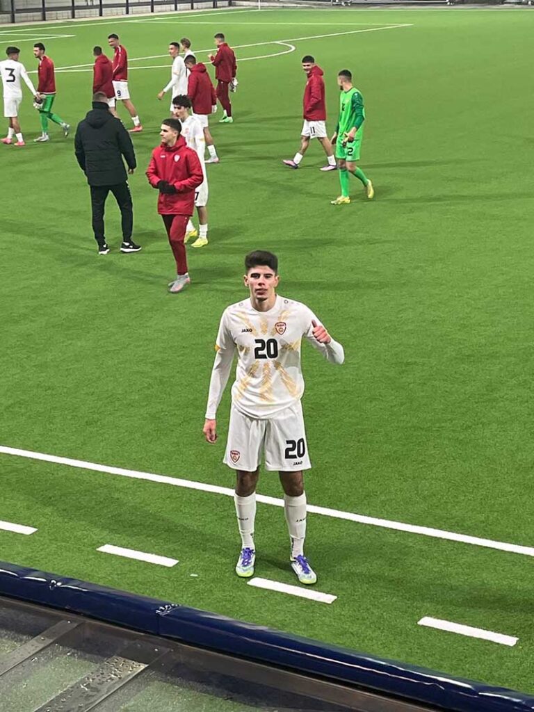 Ilir Serifi beim Länderspiel U21 Nordmazedonien gegen Liechtenstein © 2025 Privat