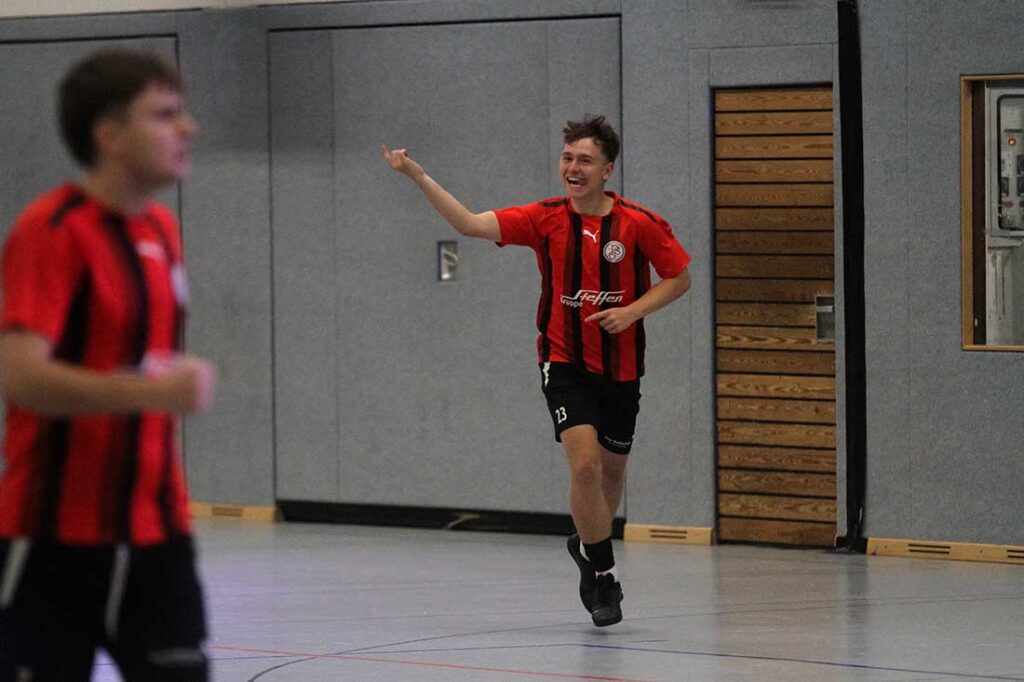 Jorve Steffen (Probsteier SG) nach seinem 1:0 gegen Kilia Kiel. © 2025 Ismail Yesilyurt