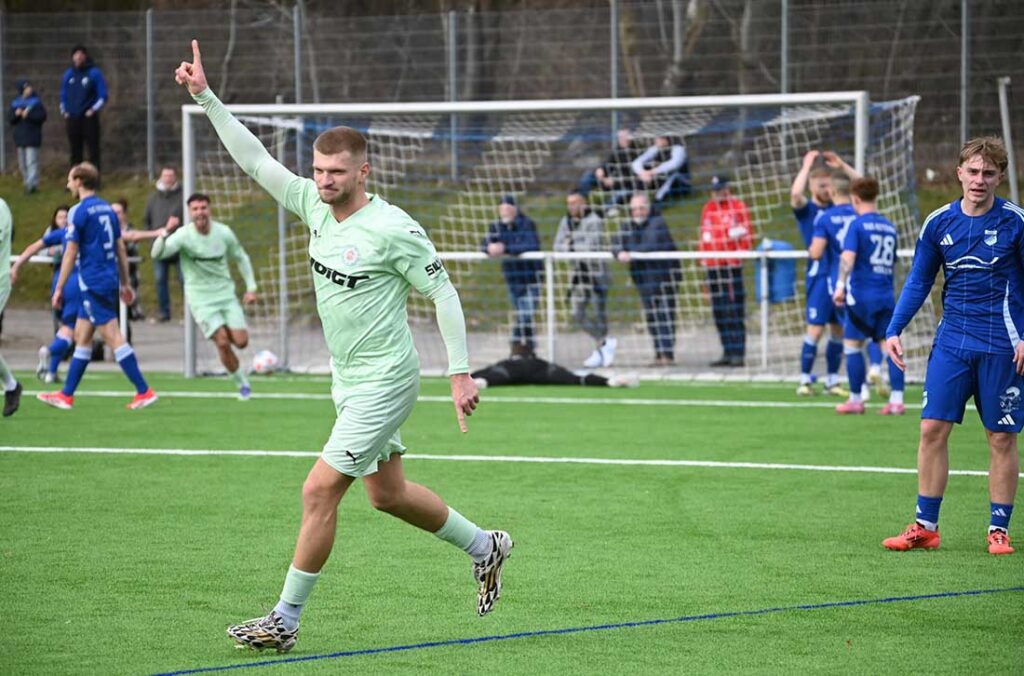 Nils Drauschke (PSV) bejubelt die Führung. © 2026 Olaf Wegerich