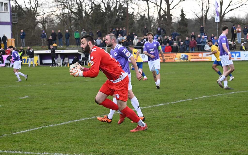 VfR-Torhüter Christopher Newe-Foto. © 2026 Olaf Wegerich