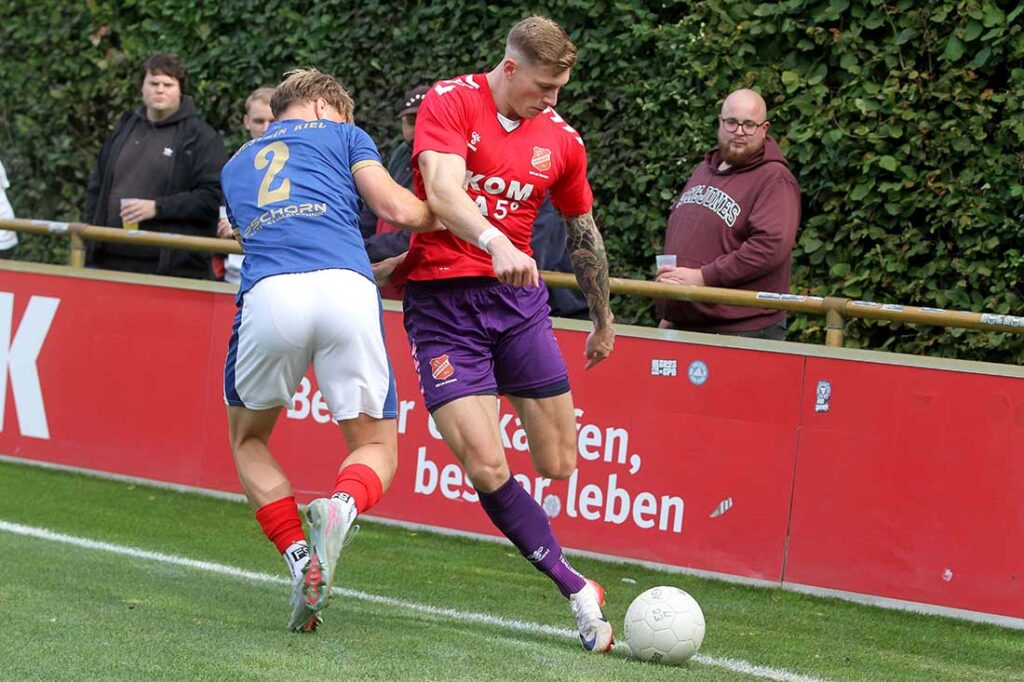 Lucas Irmler (SV Eichede) ist immer mit viel Dynamik unterwegs. © 2025 Ismail Yesilyurt