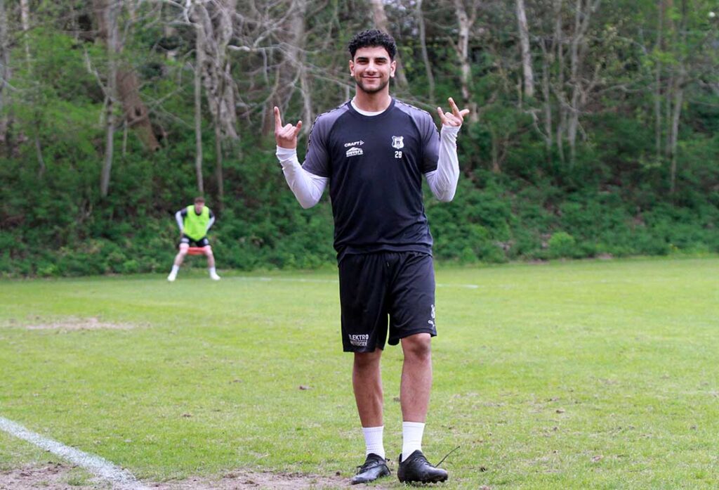 Ömer Dagtekin (Eckernförder SV) ist zwei Mal erfolgreich gegen Jevenstedt. © 2026 Ismail Yesilyurt
