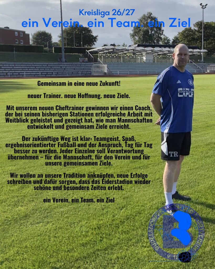Der neue Trainer beim BTSV - Eike Schneider. © 2026 TSV Büdelsdorf